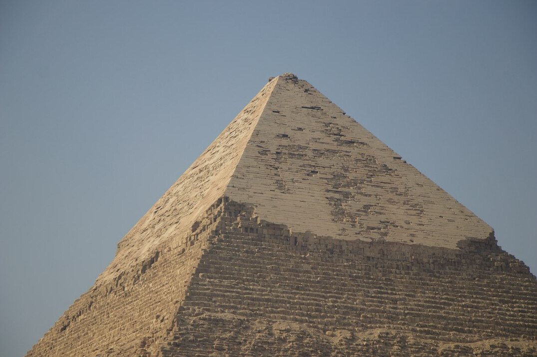egyptian pyramid at sunset