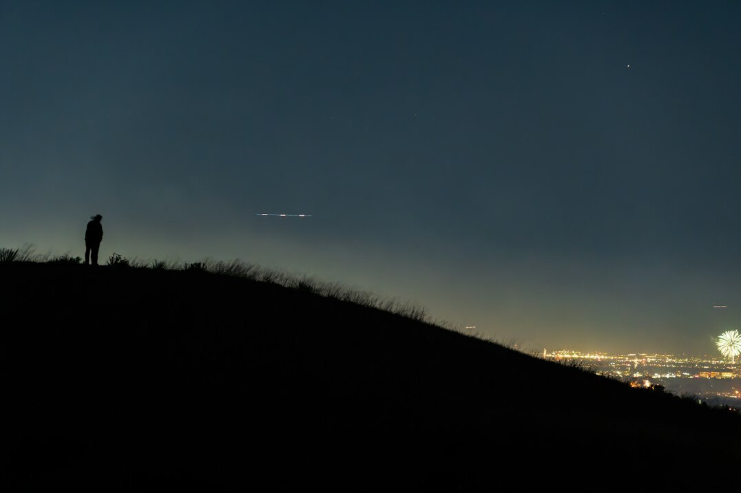 ufo in night sky